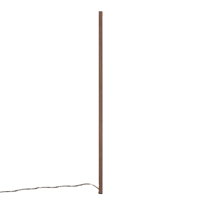 1 Light Linear Floor Lamp Contemporary Wood Standard Lamps for Bedroom