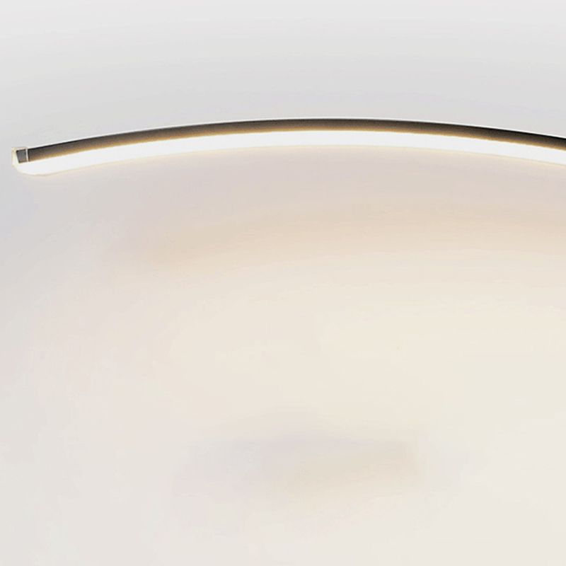 Linear Shape Metal Floor Light Modern Style 1-Light Floor Mount Light