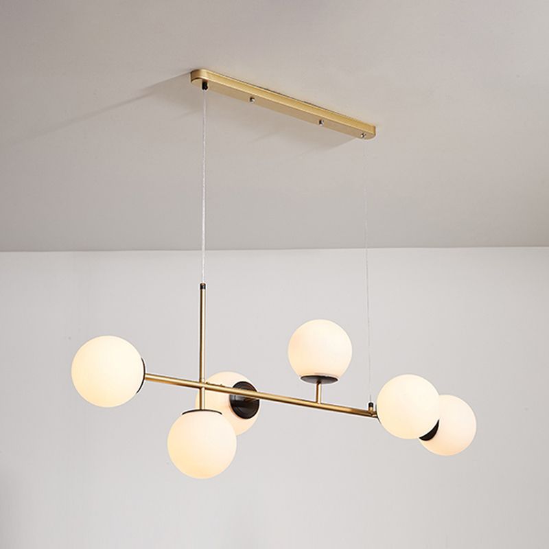 Modern Dining Pendant Lamp Dining Room Glass Shade Hanging Light Fixture