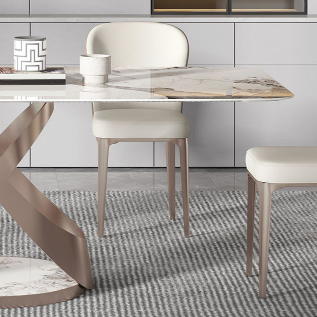 Luxury Sintered Stone Top Dining Set Rectangle 1/4/5/6 Pieces Dining Room Table Set