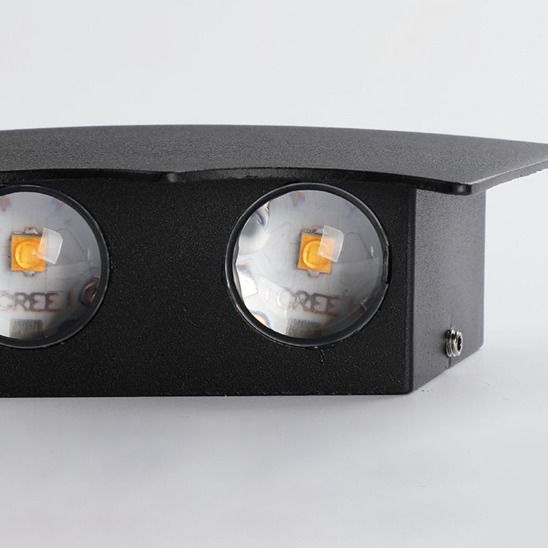 Modern Style Geometry Shade Wall Sconce Metal 3 Light Sconces for Outdoor