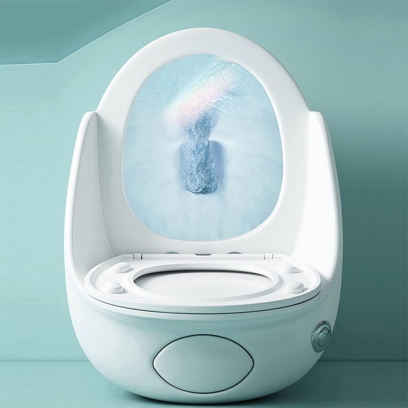 Contemporary Ceramic Toilet Bowl Floor Mount Urine Toilet with Seat for Washroom