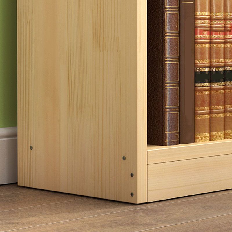 9.4" W Modern Wood Bookcase with Rectangular Shelves Bookshelf for Living Room