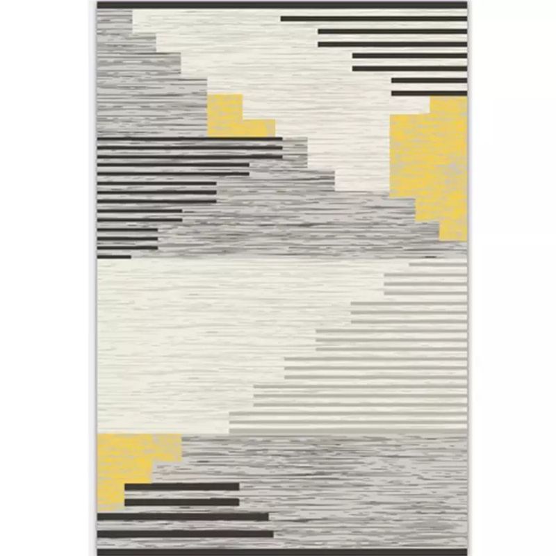 Nordic Drawing Room Rug Multi Colored Patterned Carpet Polypropylene Machine Washable Anti-Slip Backing Pet Friendly Rug