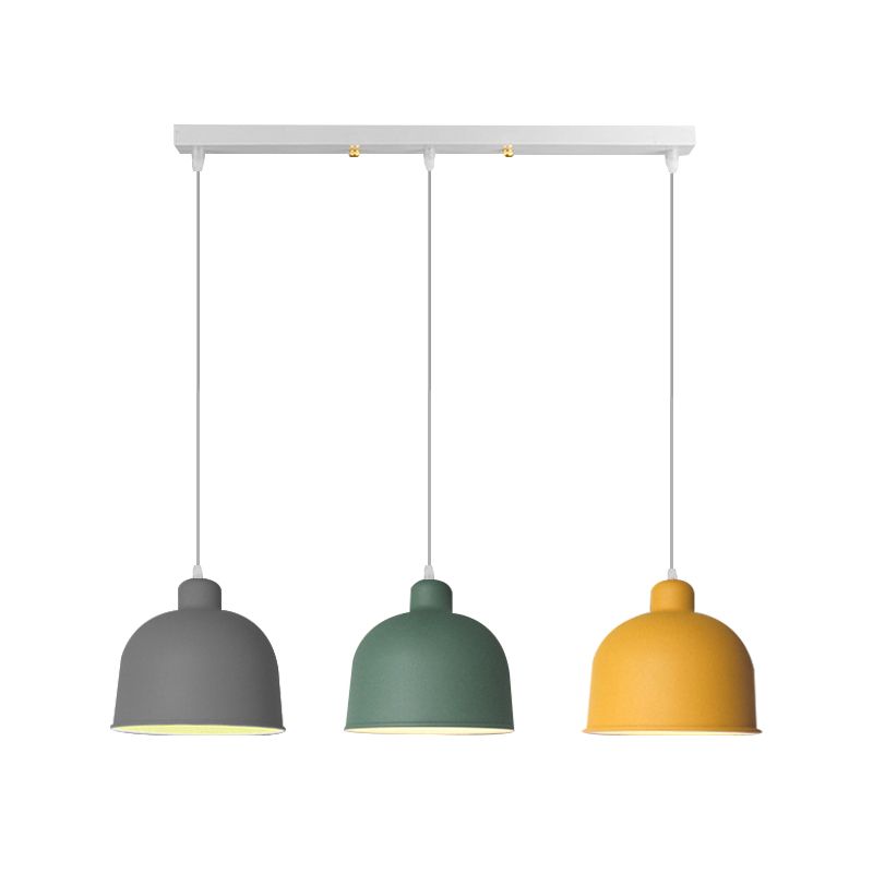 Metallschüssel Form Pendellicht Leichter Esszimmer 1 Kopf Makkaronstil Hanging Lampe