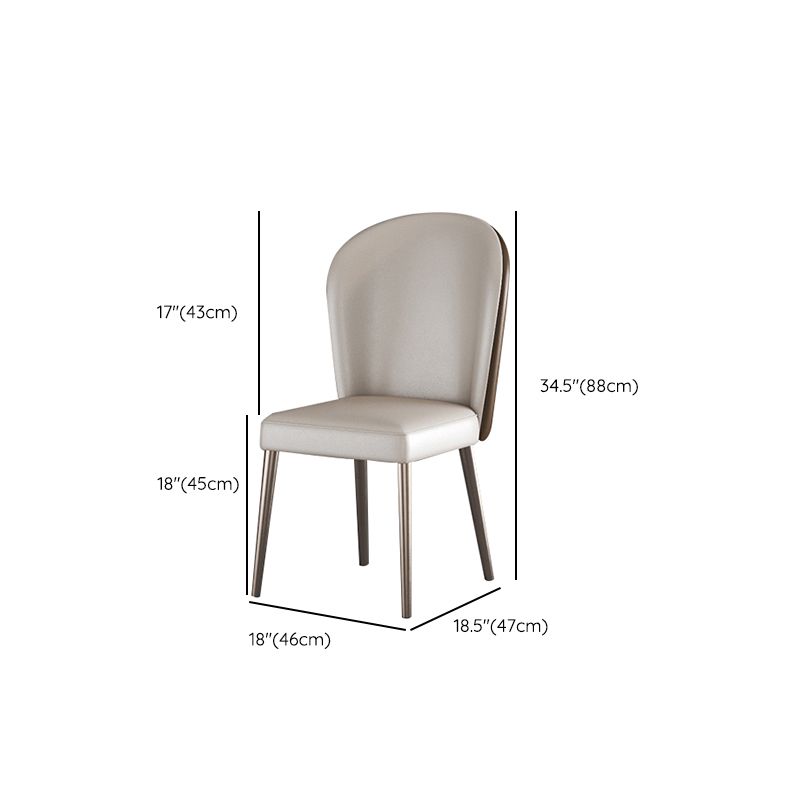 Glam Upholstered Parsons Dining Chairs Dining Room Armless Chair