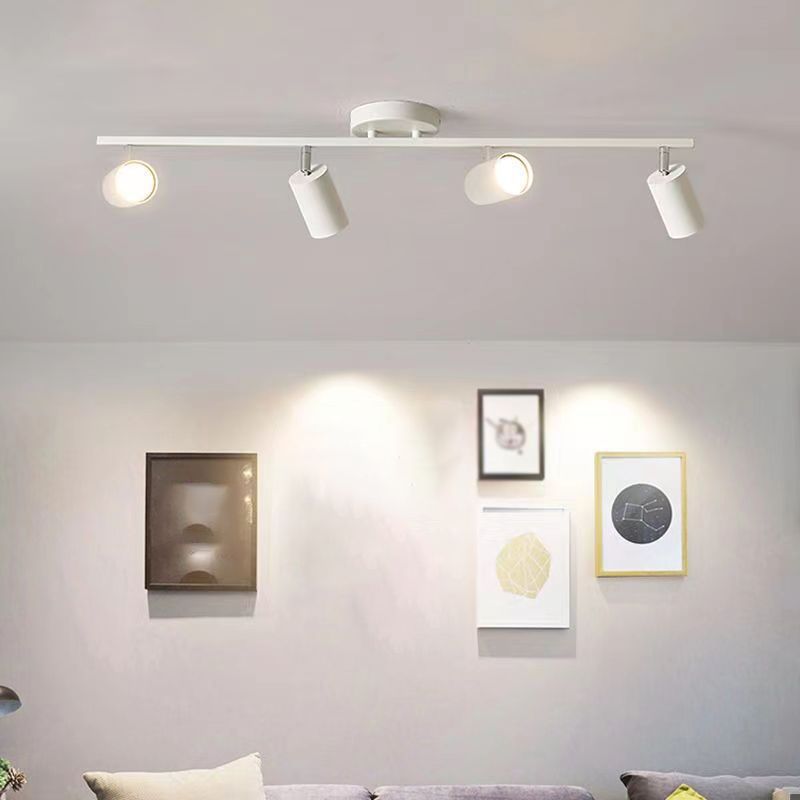 Contemporary Ceiling Light Multi - Light Ceiling Semi Flush in Black / White
