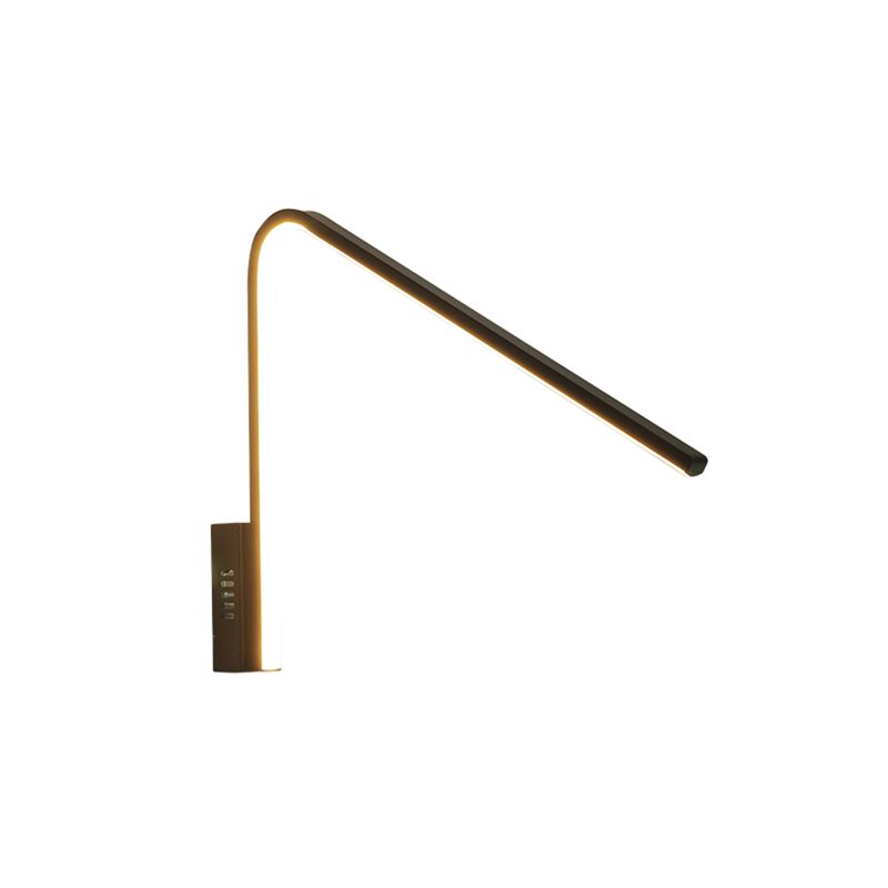 Minimalist V Shaped Wall Lamp Kit Silica Gel Corridor LED Sconce Lighting in Warm/White Light, Black/White