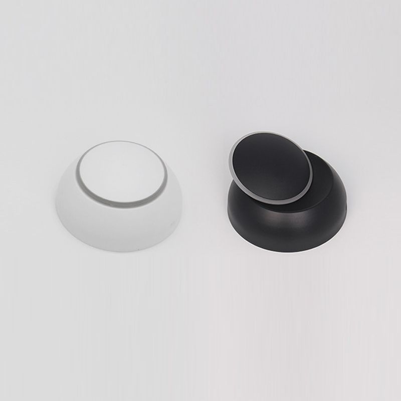 Nordic Style Aluminum Wall Light Round Rotatable LED Wall Sconce for Bedroom