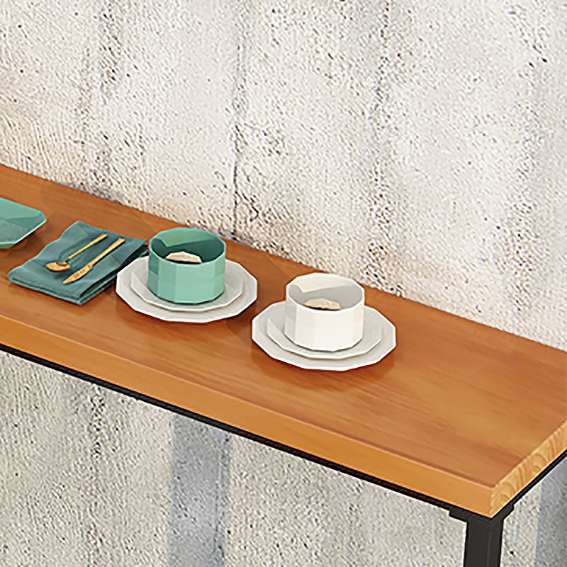 Contemporary Bar Table Rectangle Solid Wood Pub Table for Indoor Use