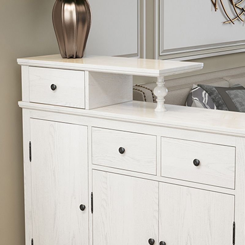 Distressed Wood Cabinet Wood 3 - Doors and 3 - Drawer Accent Cabinet
