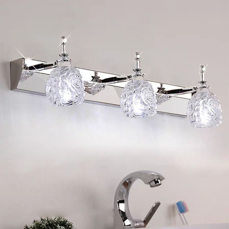 Simple Makeup Mirror Light Nordic Modern Toilet Bathroom Glass Shade Mirror Lamp Fixture