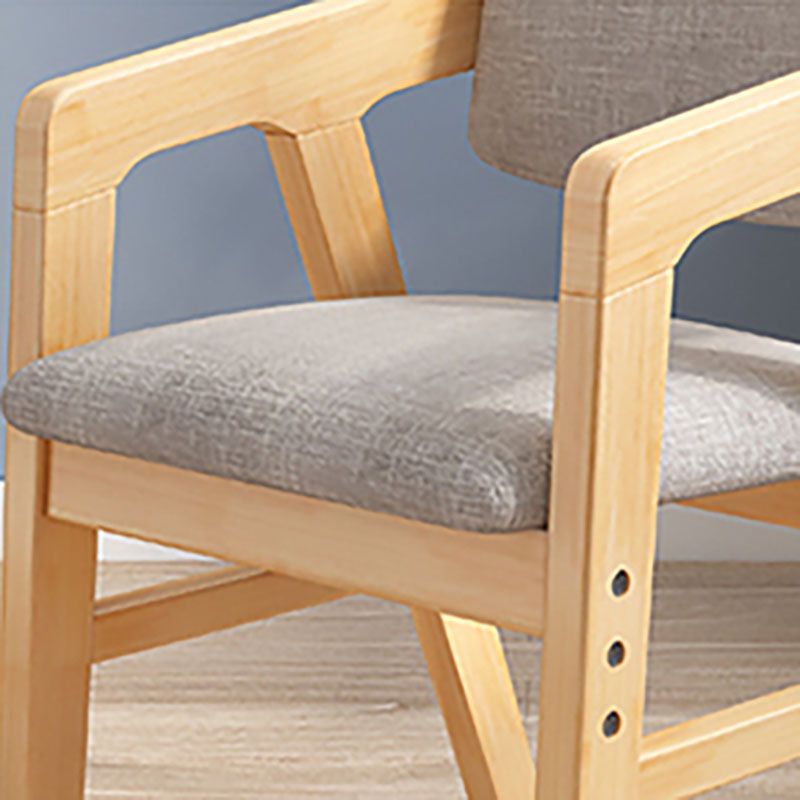 Contemporary Kitchen Chairs Dining Arm Side Chair with Wooden Legs