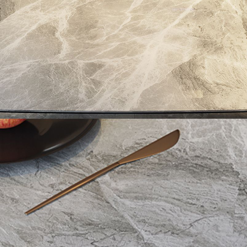 Modern 1/5/7 Pieces Dining Set Rectangle Sintered Stone Dining Table Set