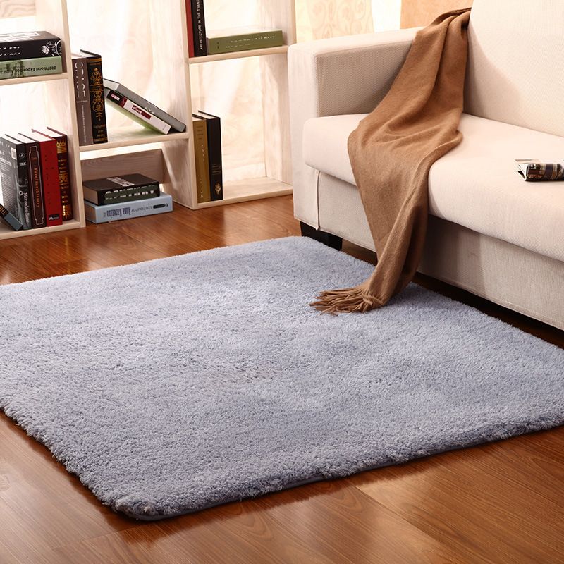 Casual Plain Rug Multi Color Polyster Area Rug Non-Slip Backing Easy Care Washable Carpet for Bedroom