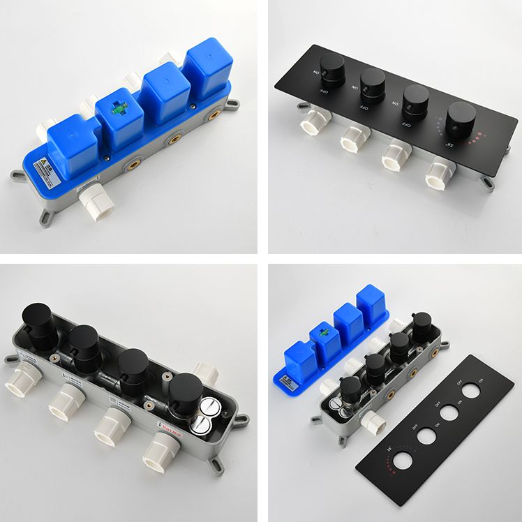 Modern Shower Trim Brass Slide Bar Included Adjustable Shower Head Shower Combo