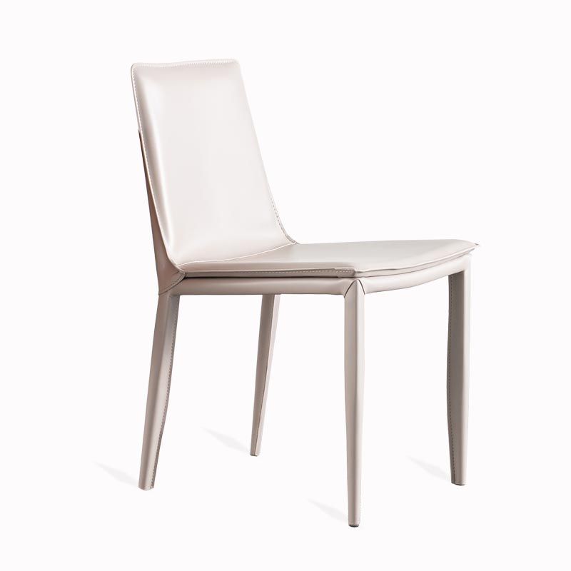 Leather Side Dining Chair Parsons Indoor Chair for Dining Room