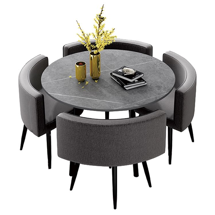 4-foot Dining Site Table Industrial Style Stone 35.5'' Dinette Table for Home