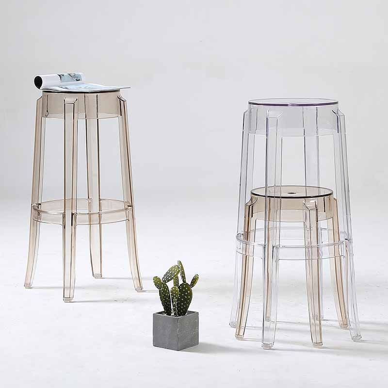 Nordic Simple Stapelbarer Thekenhocker 30-Zoll-Höhenlosen-Innen-Barhocker, 2-Set von 2