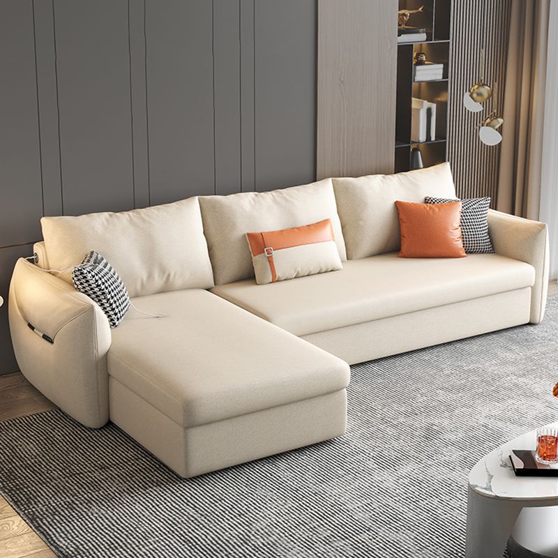 35.43" Square Arm Sleeper Modern Styled Sleeper Sofa Bed with Storage