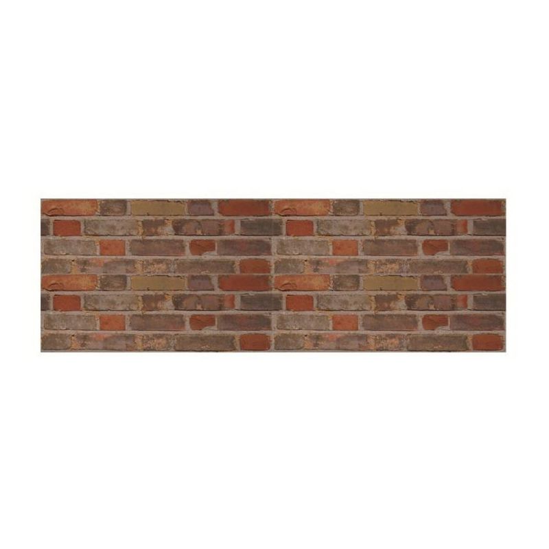 Industrial Brick Look Peel Wallpaper Panels for Living Room 4.6-sq ft Wall Decor in Grey-Red
