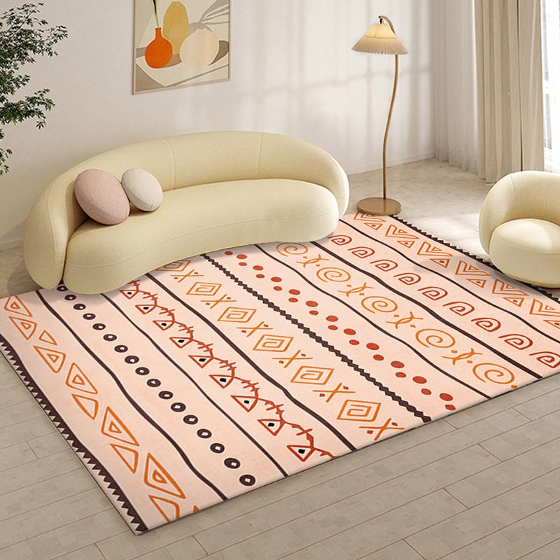Southwestern Graphic Print Rug Polyester Indoor Carpet Non-Slip Backing Area Rug for Living Room