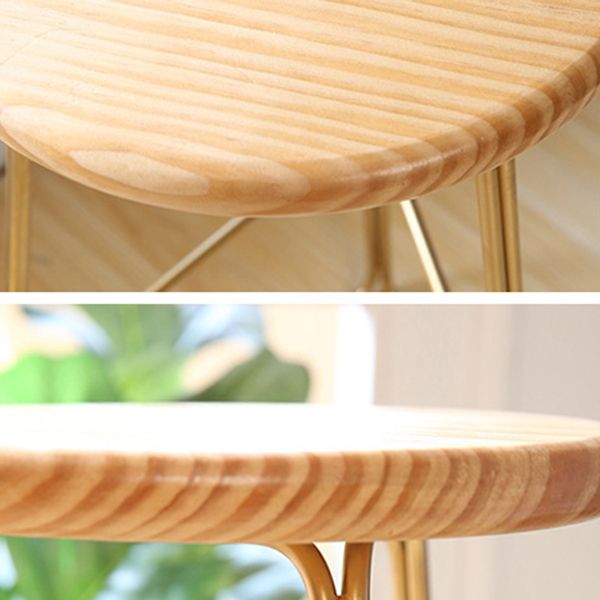 Contemporary Bar and Counter Stool Backless Stool with Metal Base