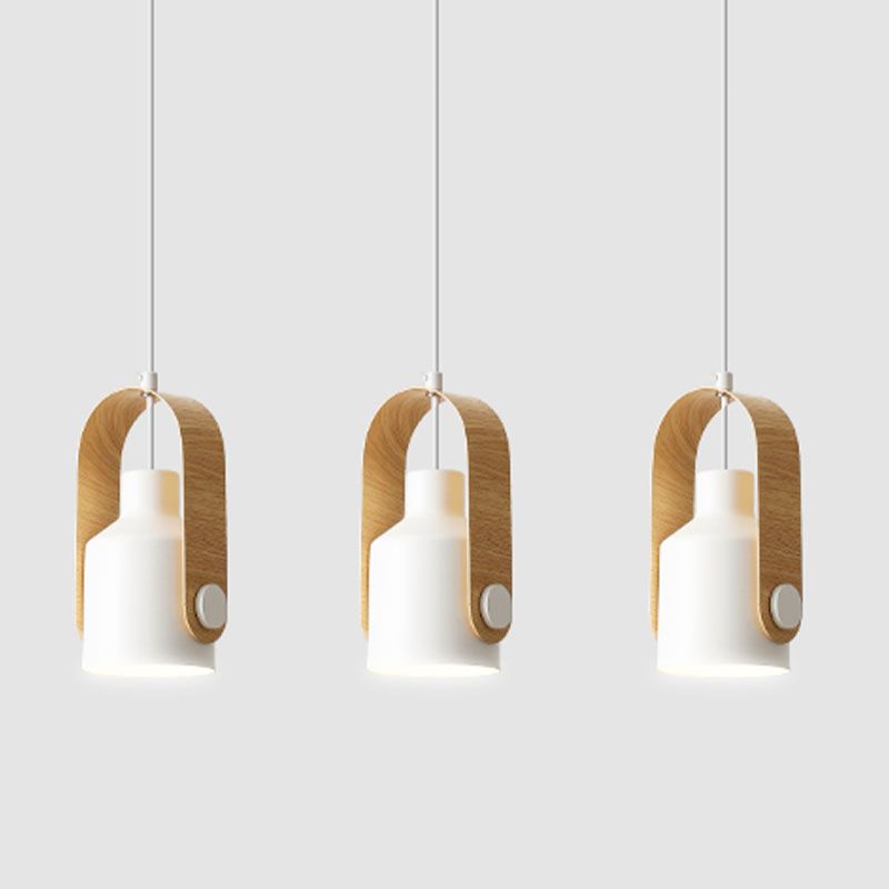 Moderne hölzerne obere Anhänger leichte, minimalistische Glockenfarbton -Hängelampe für Schlafzimmer
