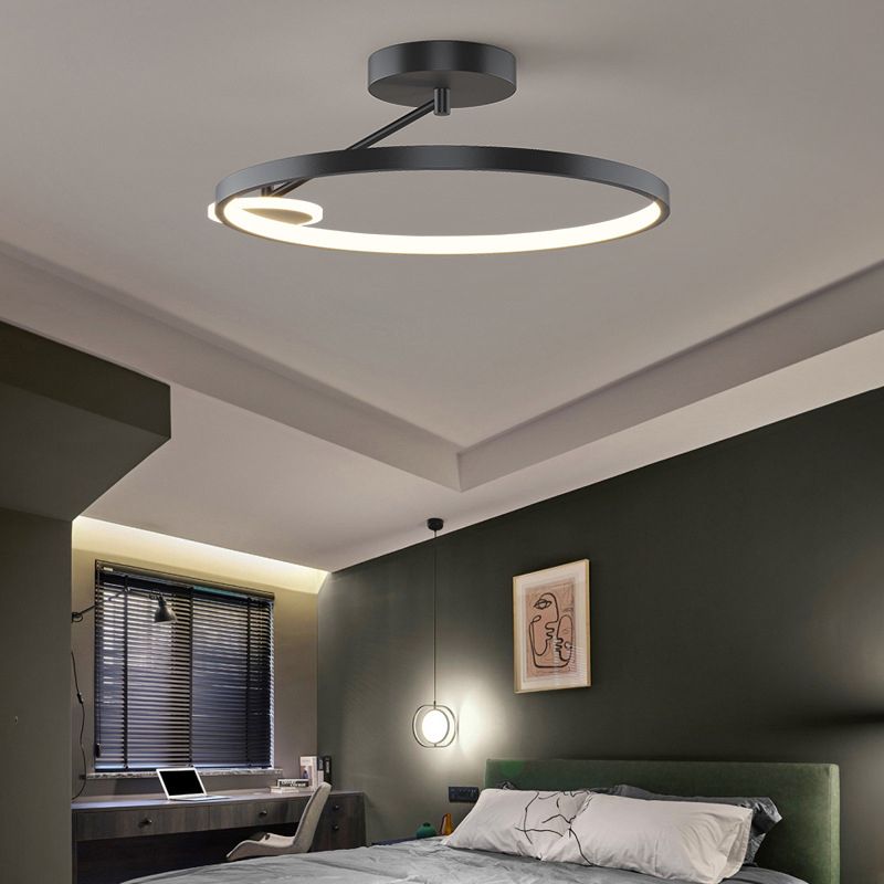 Luz de descarga de descarga circular contemporánea de metal 2 iluminación Flushmount Flushmount