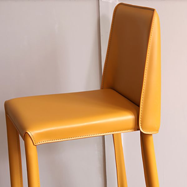 Modern Bar Stool Leather Backrest Counter Stool for Living Room