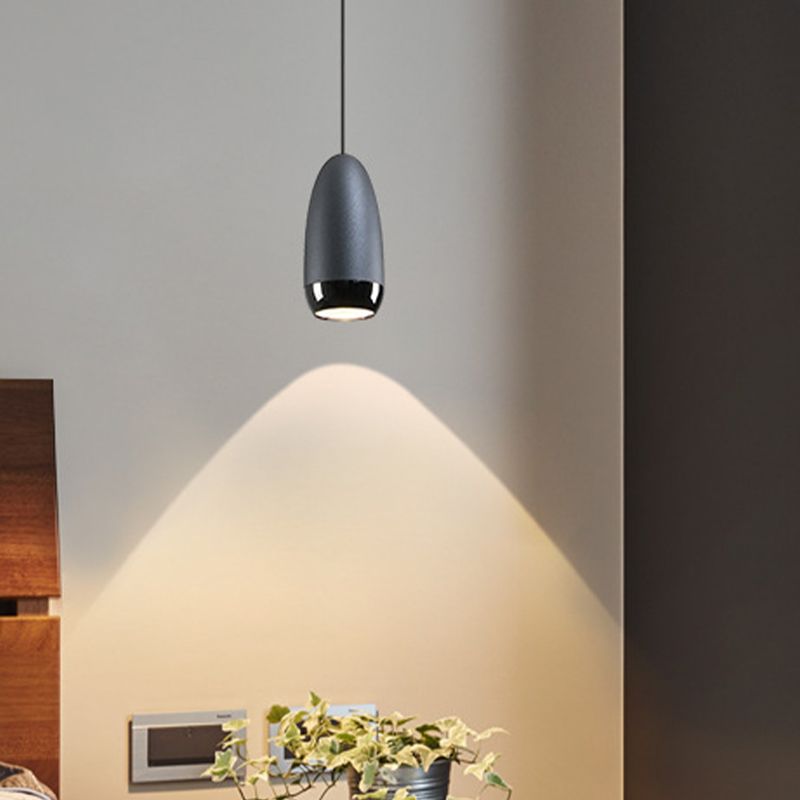 Unique Shape Hanging Lighting Modern Style Metal 1 Light Hanging Lamp for Bedroom