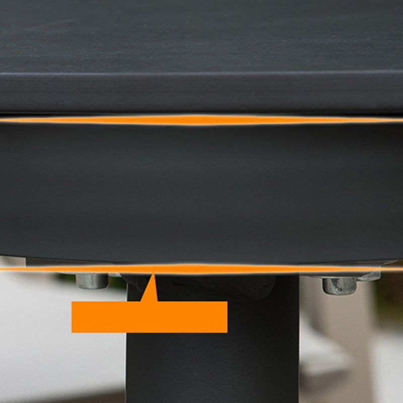 Metal and Slate Patio Table Industrial Wind Room Outdoor Patio Dining Table