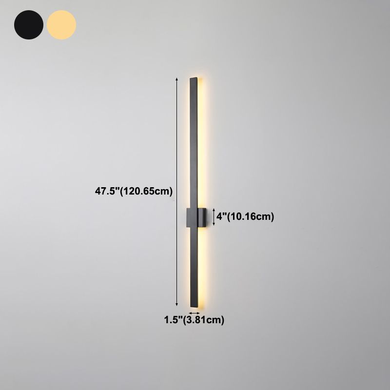 Sombra lineal luz de pared de metal moderno 1 iluminación de pared de pared