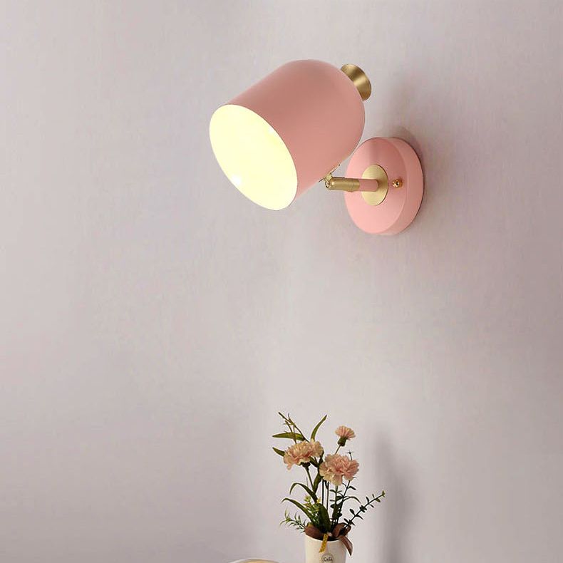 Noordse macaron -stijl gearceerde muurlicht SCONCE METAL 1 LICHT SCONCES