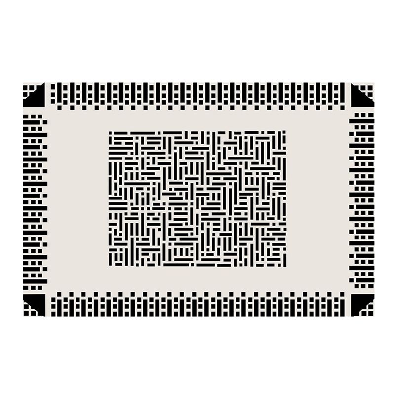 Modern Indoor Rug Polyester Graphic Rug Stain Resistant Rug for Living Room