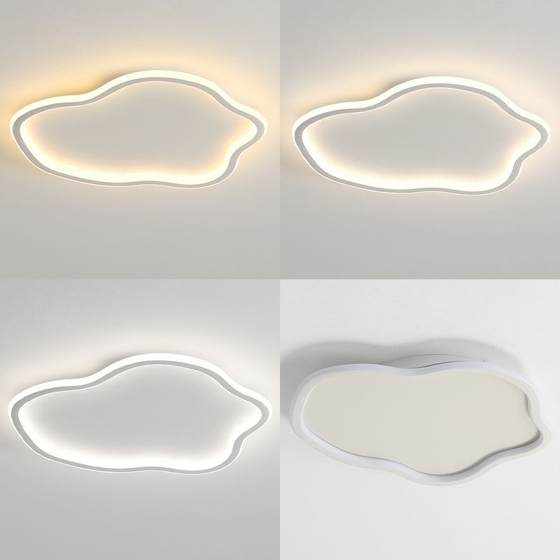 Luminaire Led moderne encastré, abat-jour en acrylique en forme de nuage pour chambre à coucher