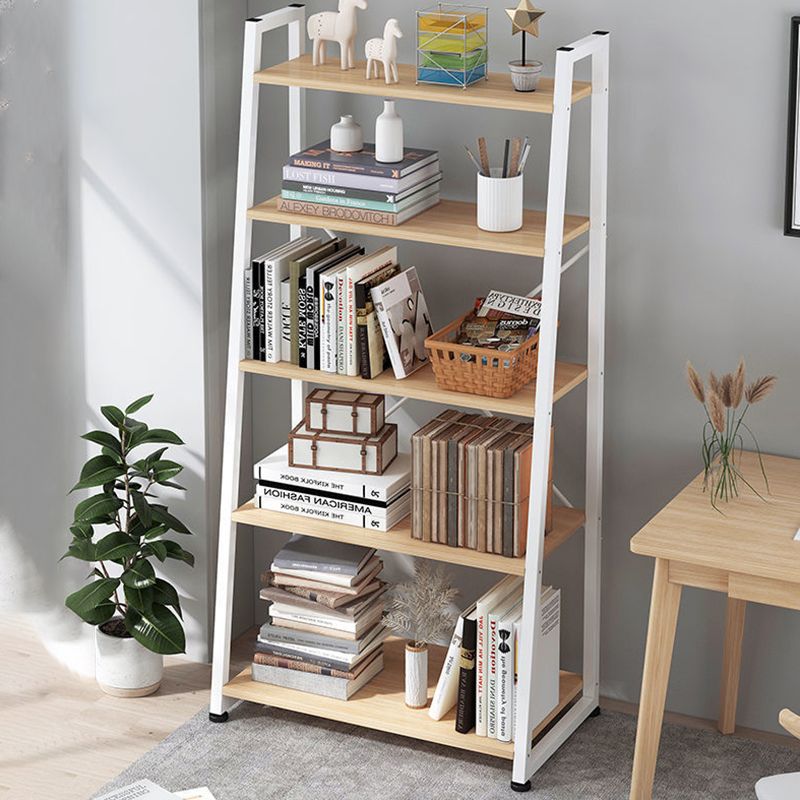 11.8" Wide Ladder Book Shelf Contemporary Style Home Metal Bookshelf