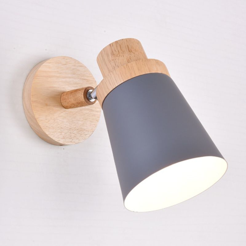 Macaron Empire Shade Wall Sconce Metal 1 Light Sconces for Bedroom