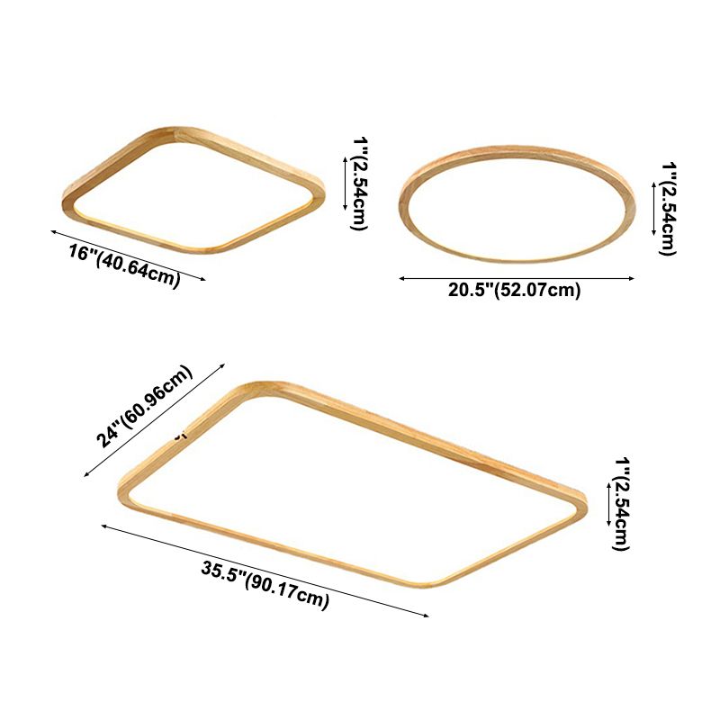 Modern Geometric Shape Ceiling Lamp Acrylic 1 Light Flush Mount for Living Room Bedroom