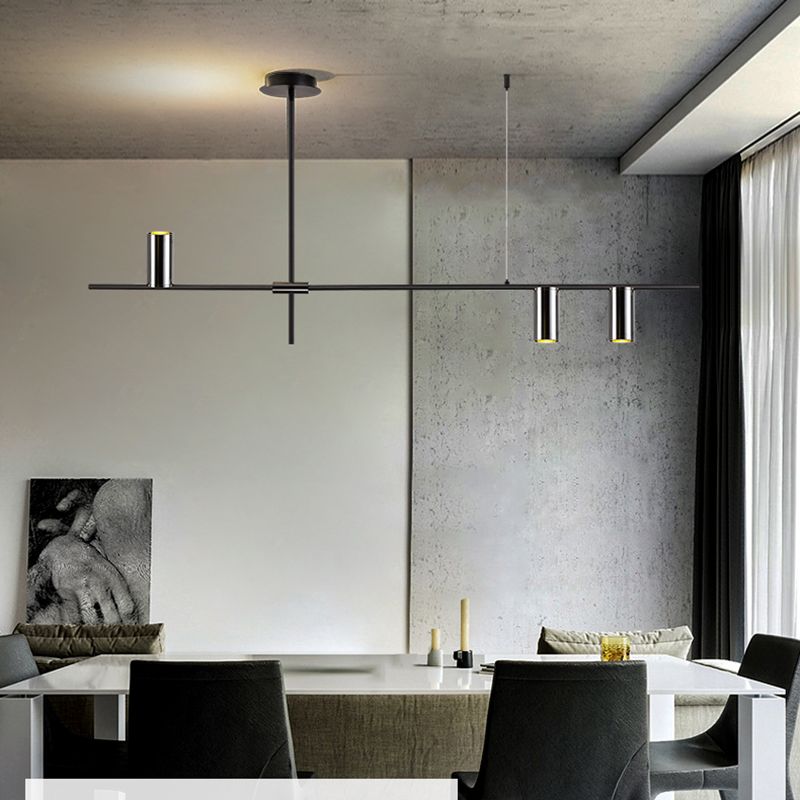 Contemporary Tube Island Lighting Metal Mutil Lights Chandelier Lighting Fixtures