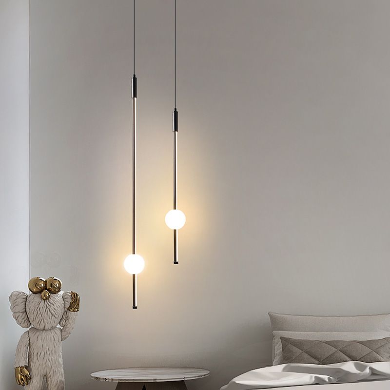 Tube Suspended Light Ceiling Modern Style Warm Light Hanging Light for Bedroom