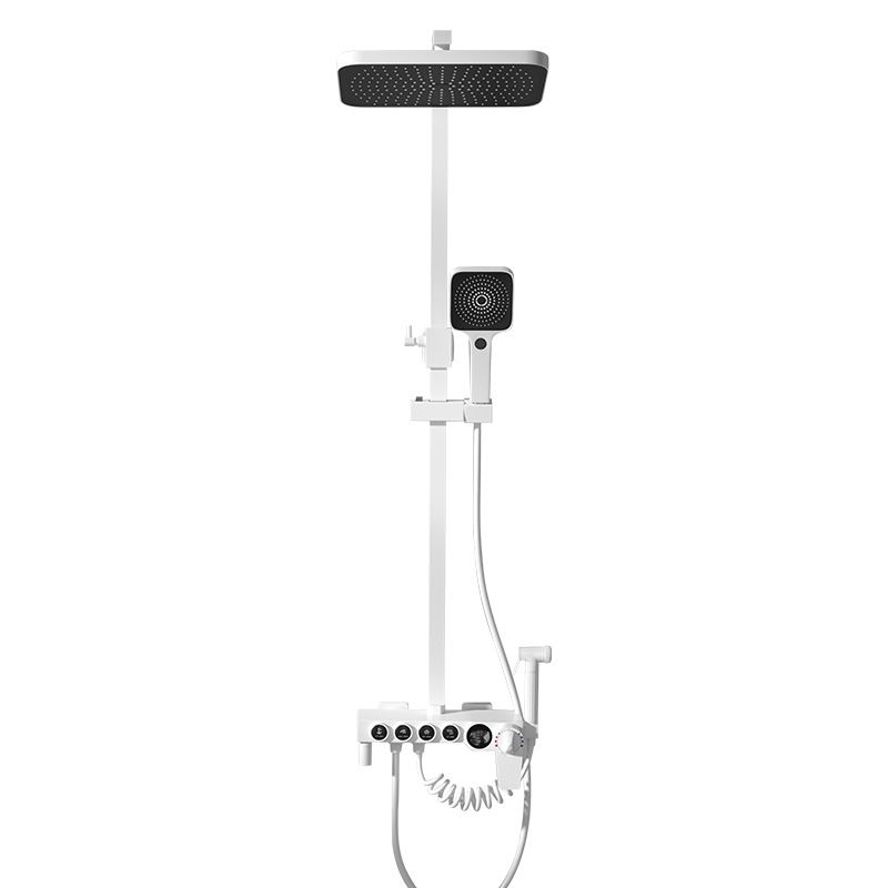 Modern Shower System Wall Mounted Rectangle Shower System with Hand Shower