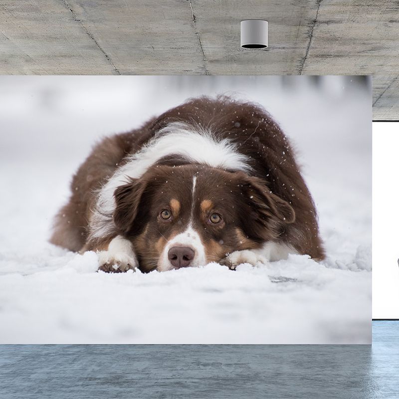 Cute Intelligent Dog Mural Decal for Living Room Wall Art, Made to Measure
