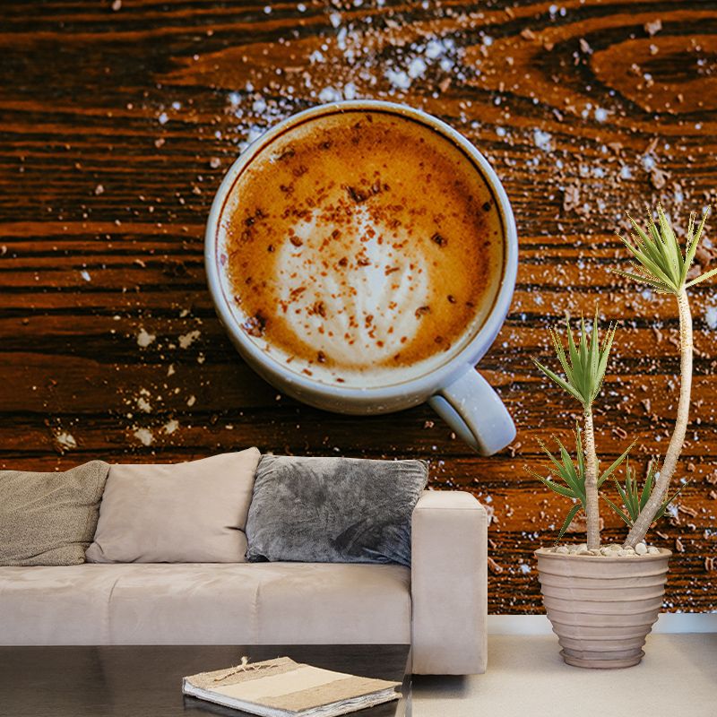 Coffee Mural Decal Contemporary Washable Coffe Shop Wall Decor, Custom-Made