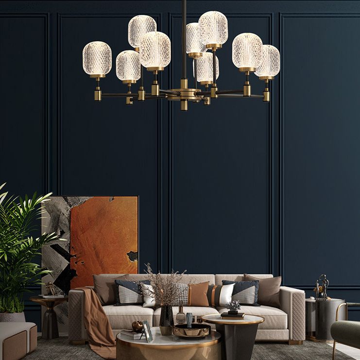 Lampadella ovale in vetro ovale trasparente per la sala da pranzo della sala da pranzo