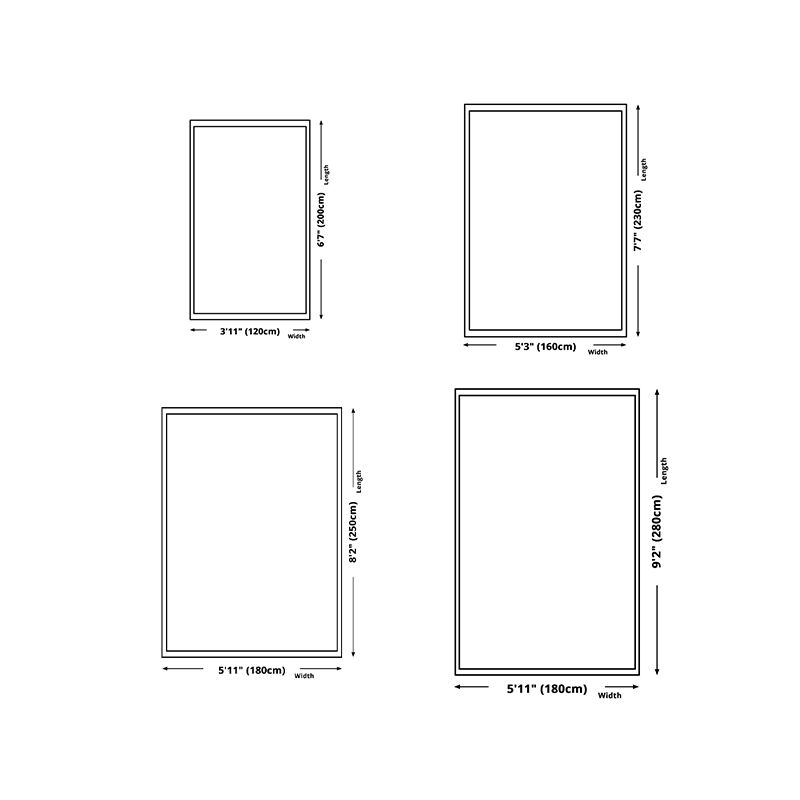 Dark Gray Modern Rug Polyester Geometric Rug Washable Rug for Drawing Room