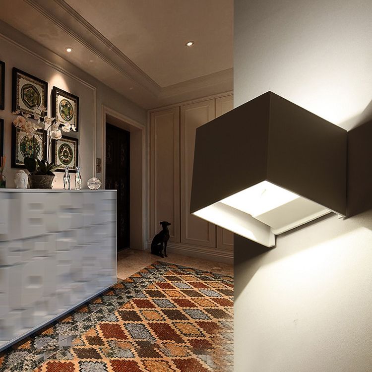 Square Wall Lighting Contemporary Metal 1 Light Wall Sconces