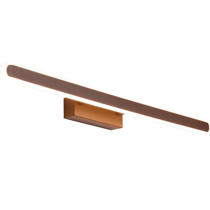 Lampada a parete lineare contemporanea marrone Lampada a 1 luci a 1 luce SCONCE LUCE PER BAGNI