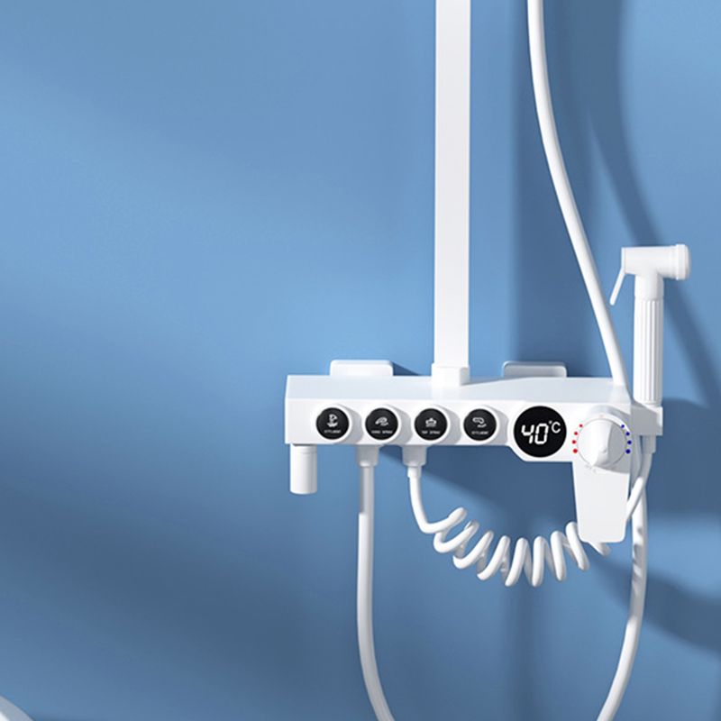 Modern Shower System Wall Mounted Rectangle Shower System with Hand Shower