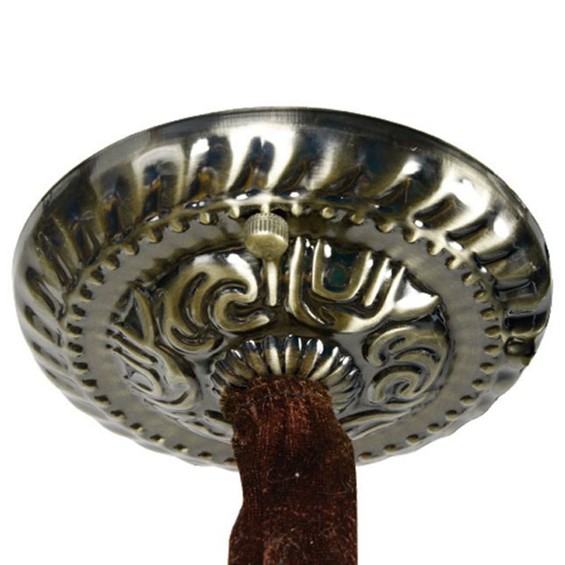 Glockenförmige hängende Leuchte Tiffany Buntglas Eins -beige -Anhängerlampe mit Blattmuster